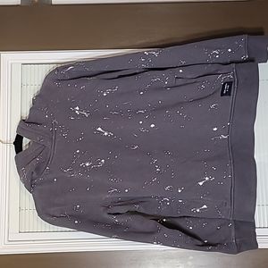 Abercrombie & Fitch Medium Grey Hoodie white paint Splatters